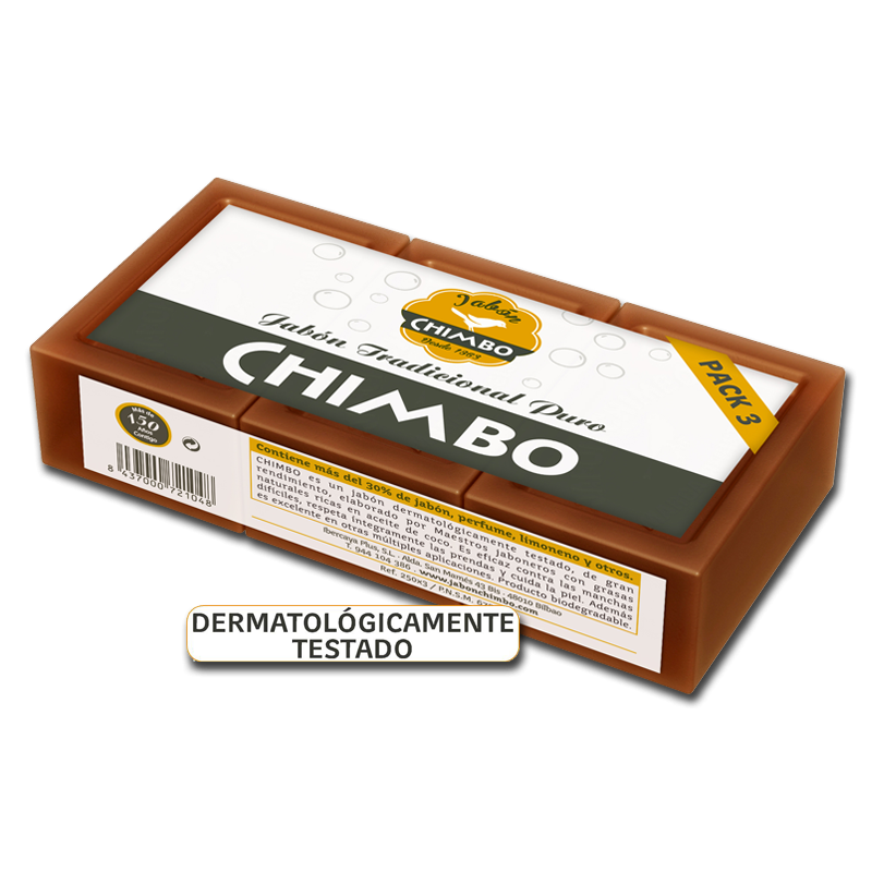 CHIMBO jabon tradicional puro 3x250 gr