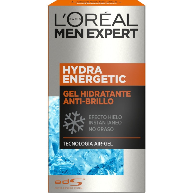 L'OREAL MEN EXPERT Hydra Energetic gel ultra hidratante sin brillos fluido polar dosificador 50 ml