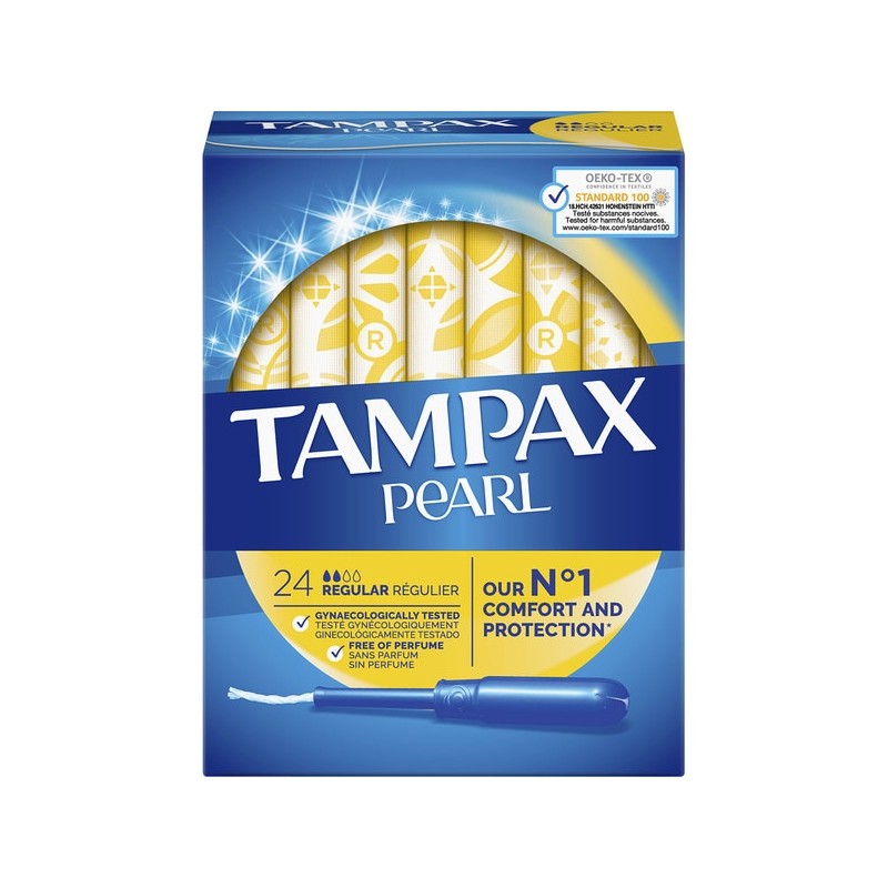 TAMPAX Pearl tampones con aplicador regular caja 24 unidades