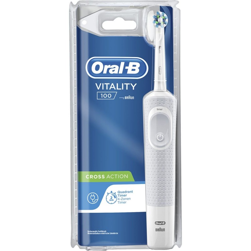 ORAL B Cepillo dental eléctrico blanco Vitality 100 Cross Action blister 1 unidad
