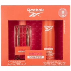 Reebok  Set move eau de toilette femenina 100 ml vaporizador + desodorante en spray 150 ml