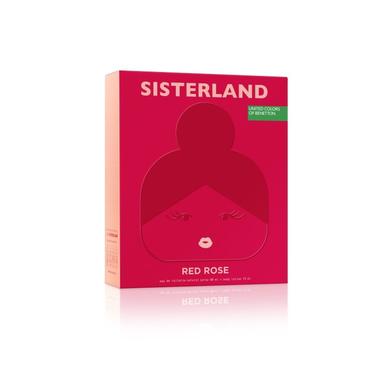 BENETTON Sisterland Red Rose Estuche Eau de toilette para mujer 80 ml