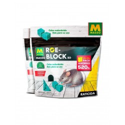MASSÓ | Raticida roe-block 260 gr + 260 gr