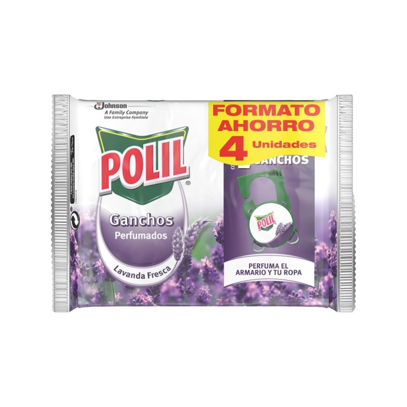 POLIL Colgador antipolillas lavanda envase 4 unidades