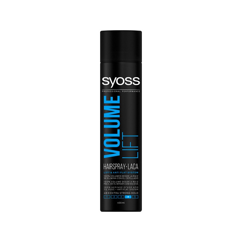 SYOSS Volume Lift laca para volumen desde la raíz 48 h spray 400 ml se elimina con el cepillado